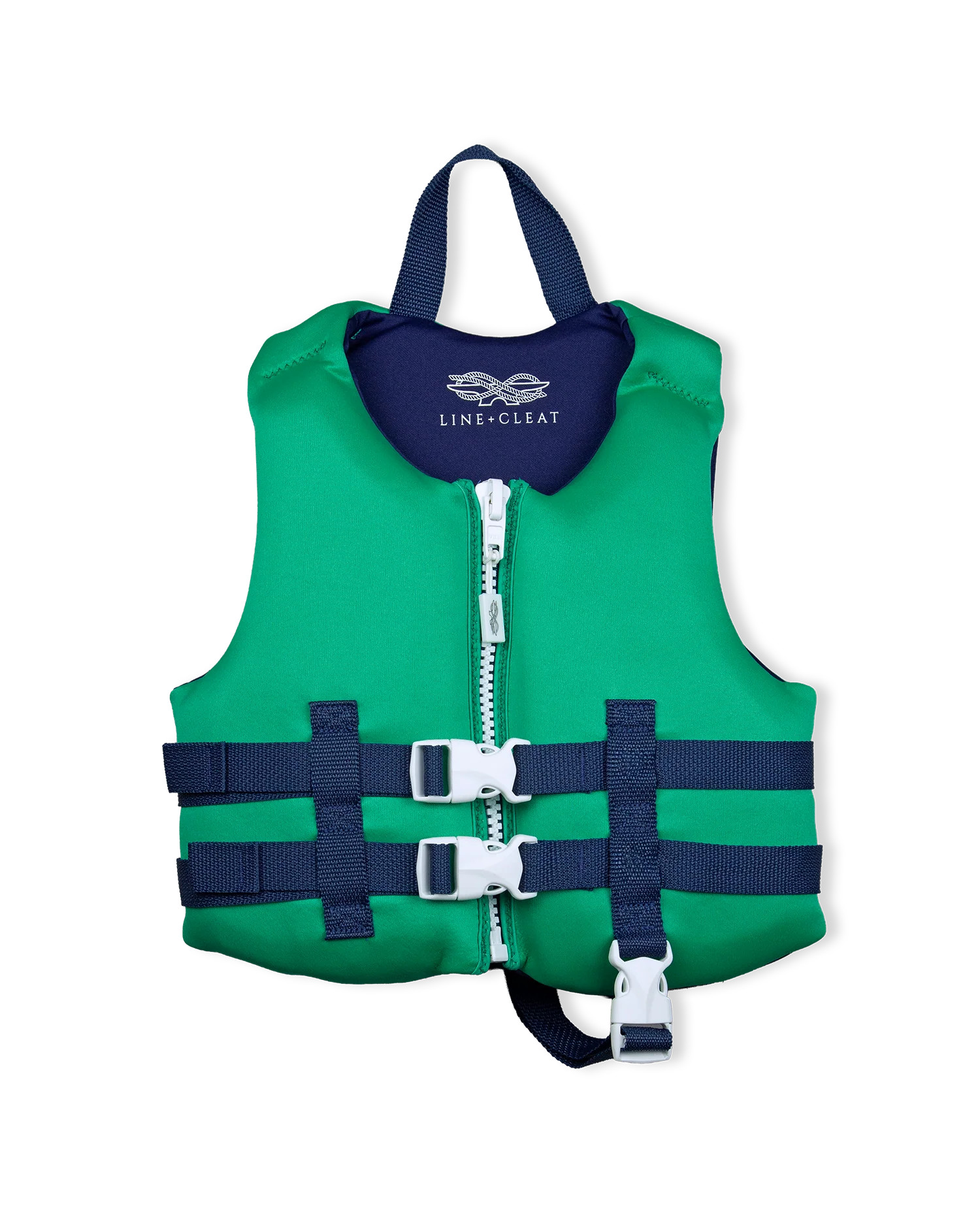 Green USCG Life Jacket (30-50 lbs) | Line + Cleat