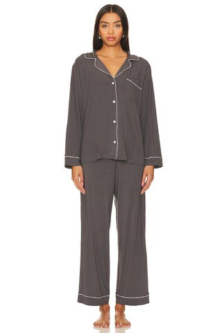 eberjey Gisele PJ Set in Graphite & Sorbet Pink from Revolve.com | Revolve Clothing (Global)