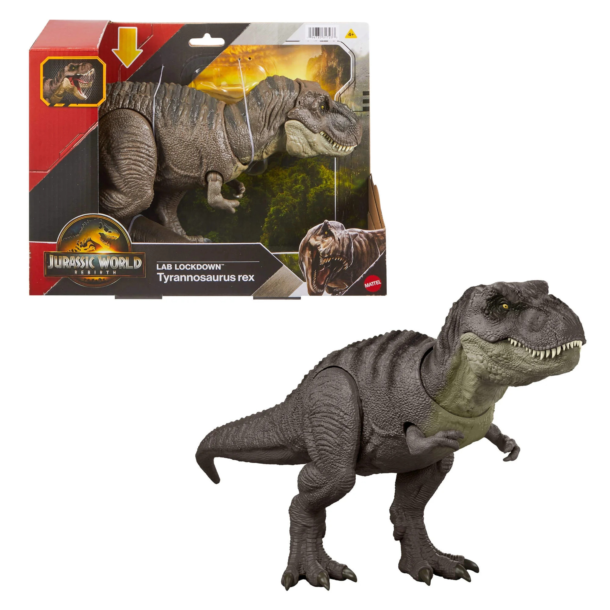 Jurassic World Rebirth Tyrannosaurus Rex Action Figure, Dinosaur Toy, T-Rex Chomp Attack | Walmart (US)