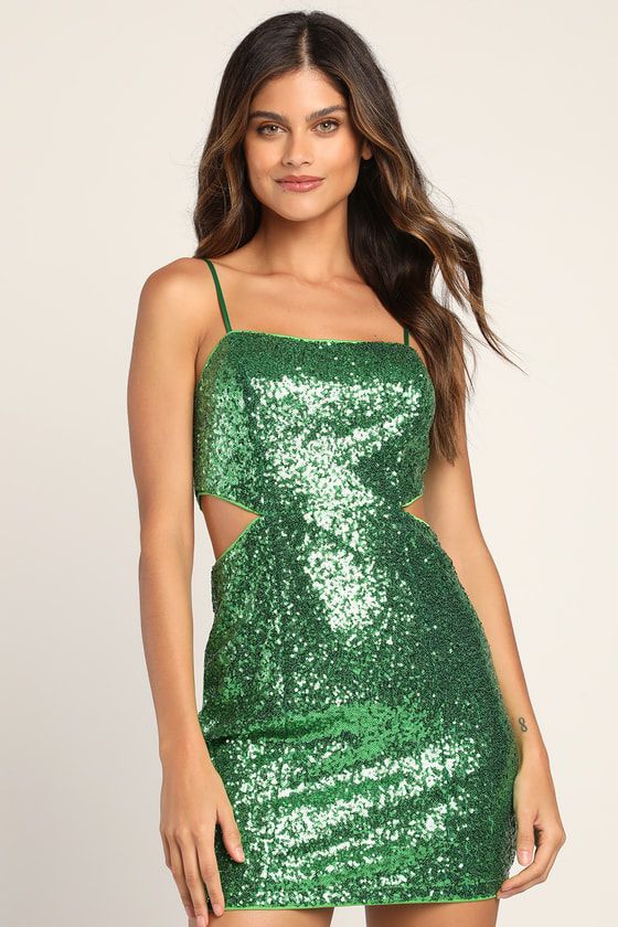 Shining Glam Green Sequin Cutout Bodycon Mini Dress
            Lulus
        
        Product Ra... | Lulus (US)