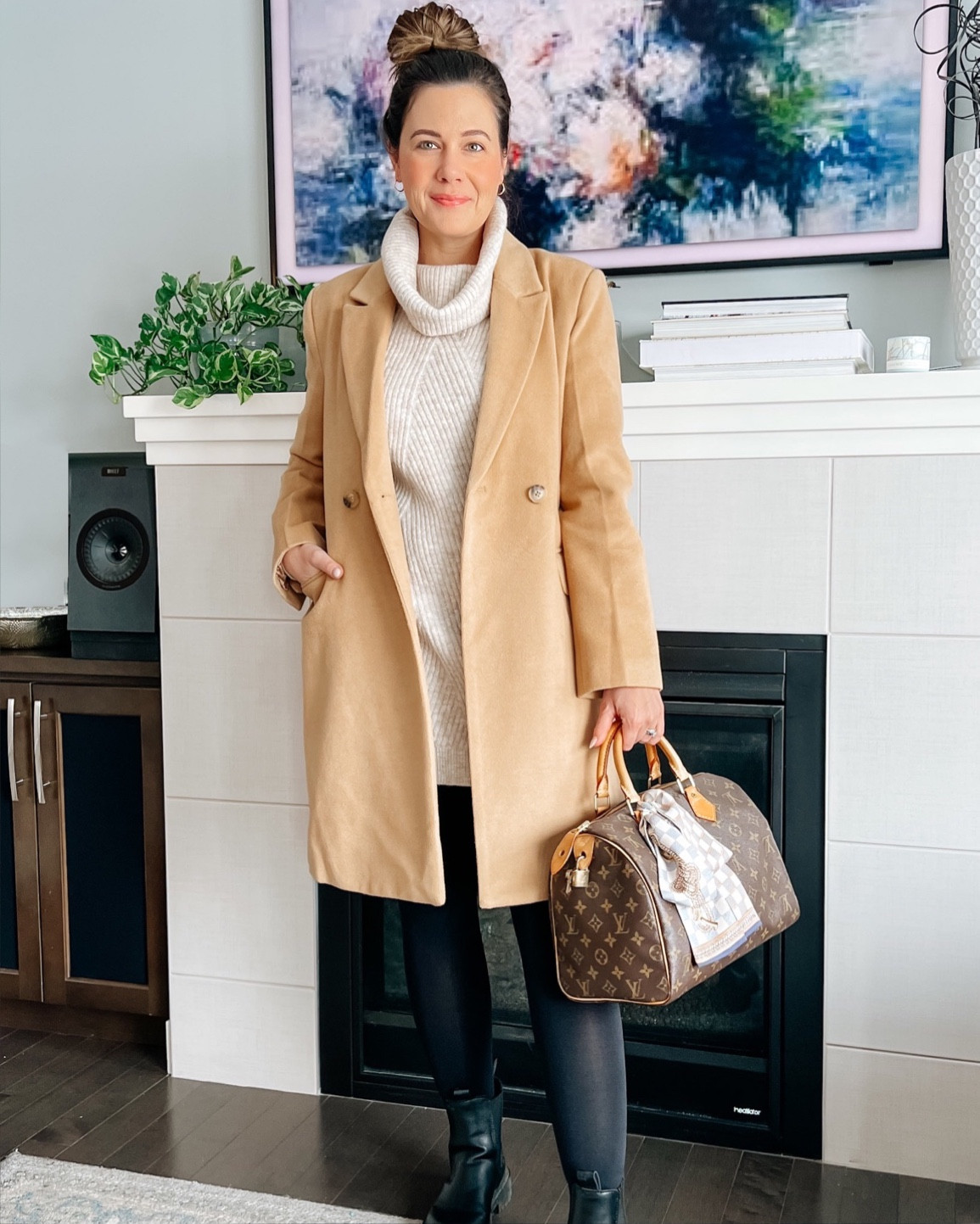 Didn’t do my hair today, but at least my outfit is cute. I haven’t worn a sweater dress in a bit so I thought it was a good time to style this one differently than I usually do. Paired with tights and chunky boots, it has a bit more of a casual vibe. I added a classic wool coat as the final layer. Everything you need to recreate this look is linked. 

#LTKstyletip #LTKSeasonal #LTKunder100