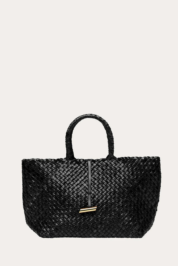 Large Leather Basket Black | LITTLE LIFFNER