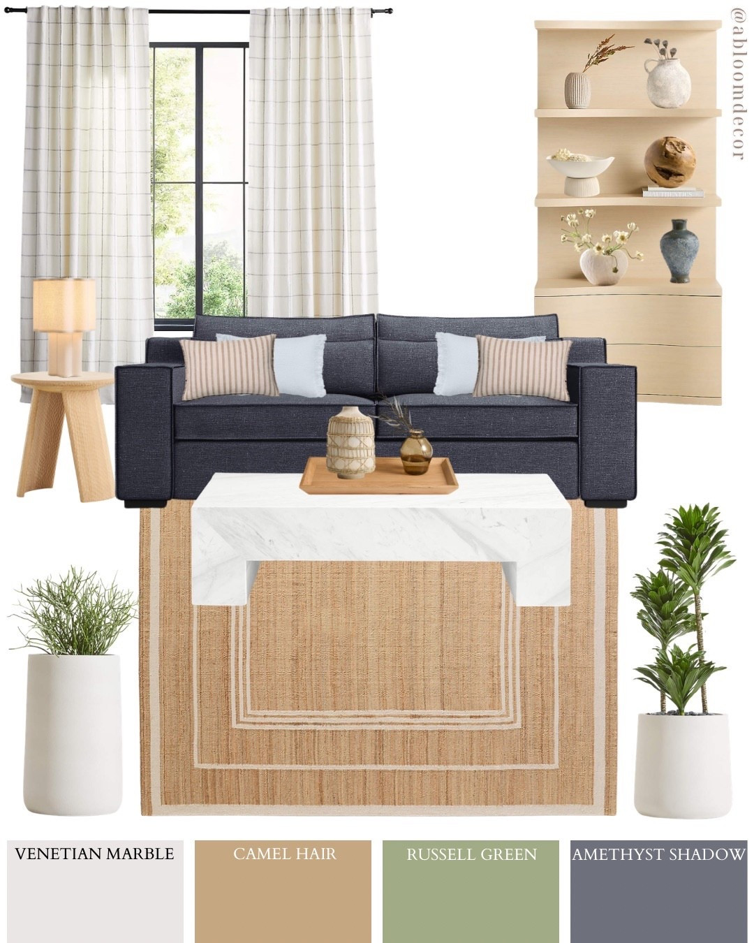 Cozy Navy Living Room Mood Board With Warm Neutral Accents from Crate & Barrel

#LTKHome