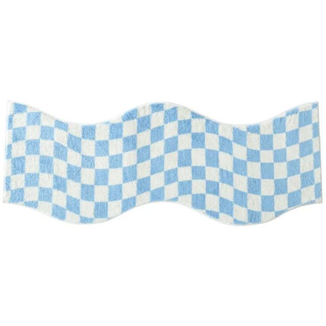 Urban Shop 18" W x 55" L Wavy Blue Accent Rug | Walmart (US)