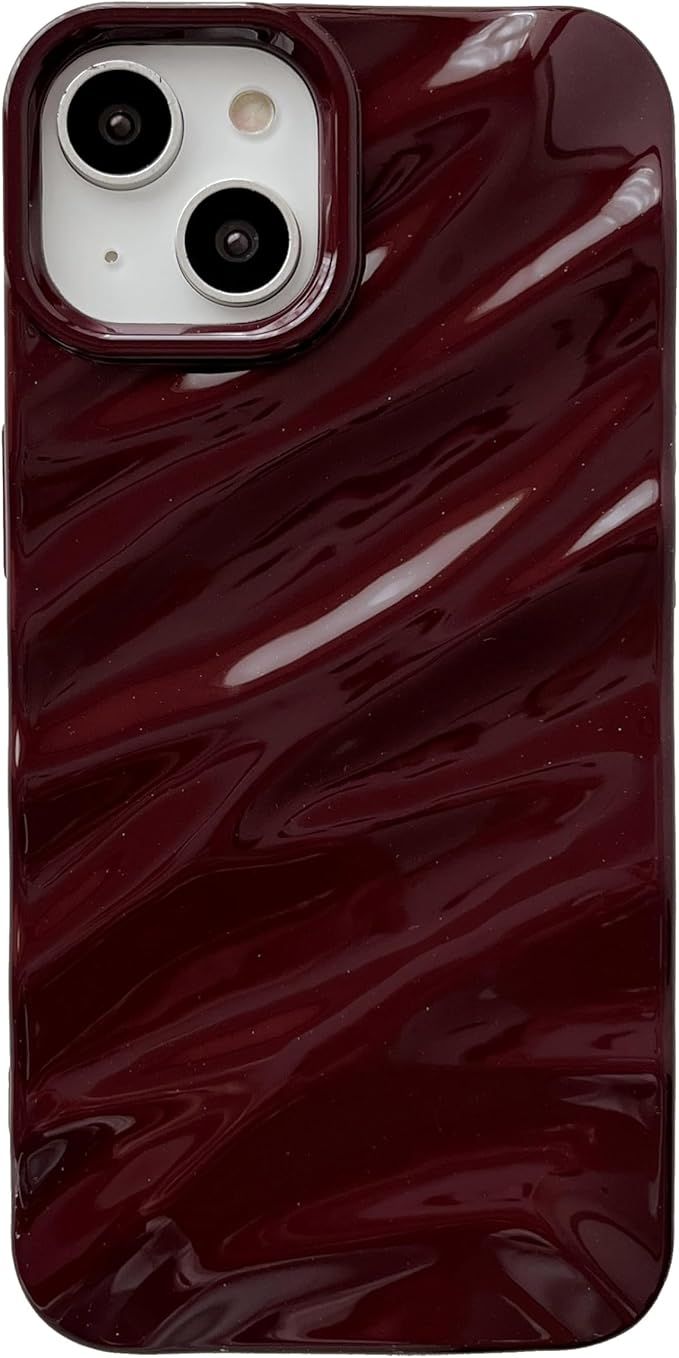 Caseative for iPhone 13 Case,Water Ripple Pattern Curly Wave Shape Soft Compatible with iPhone Ca... | Amazon (US)