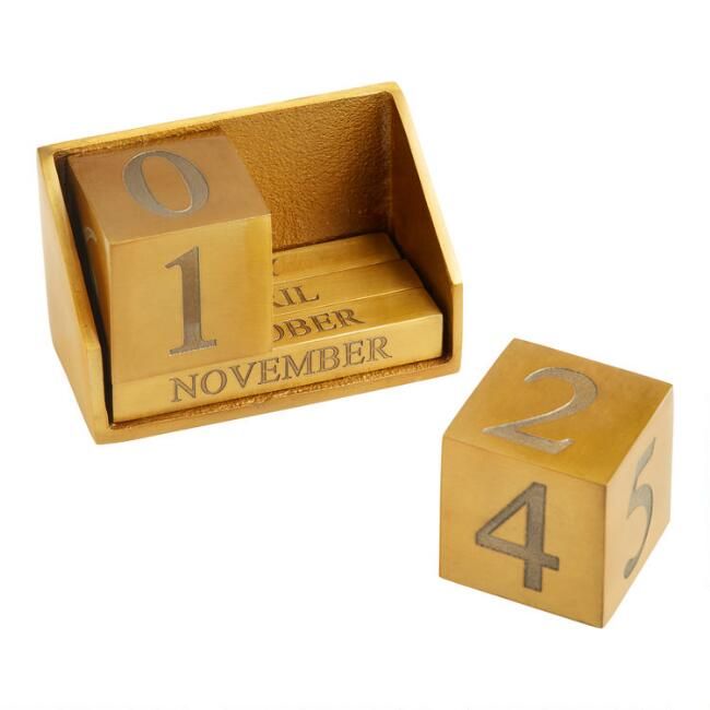 Brass Block Calendar | World Market