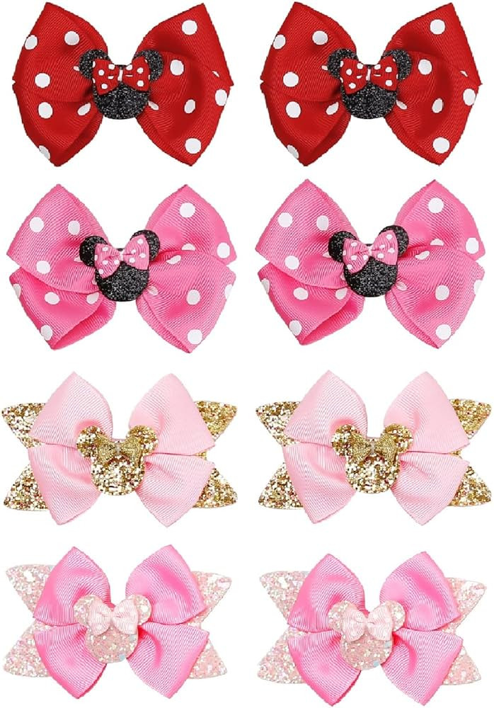 Mouse Ears Hair Bows Clips Glitter Hair Bow Cute Mice Ears Hair Accessories for Women Girls for C... | Amazon (US)