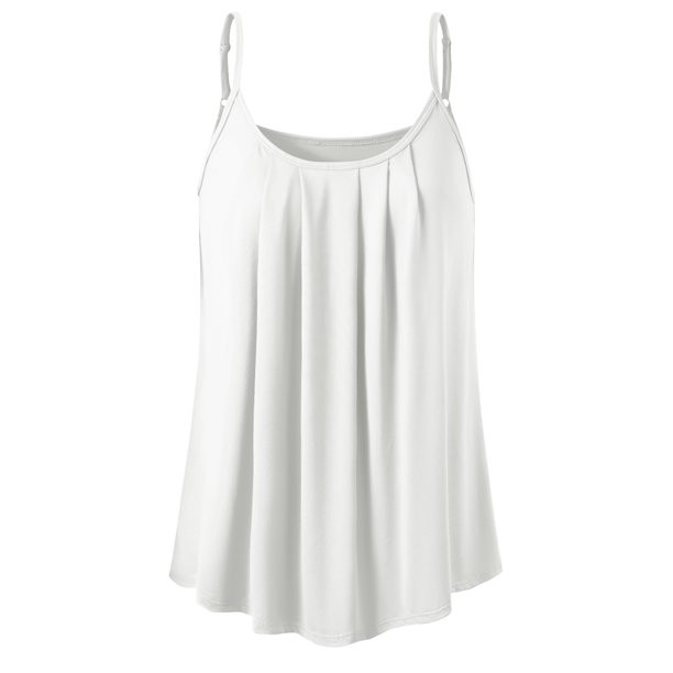 Doublju Women's Front Pleated Cami Tank Top with Plus Size - Walmart.com | Walmart (US)