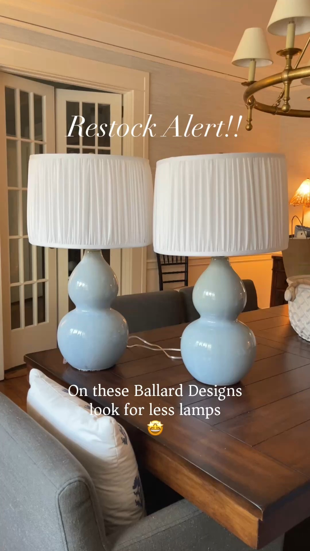 FINALLY!! 🙌🏻🏃🏼‍♀️💨 restock alert on this pair of gorgeous light blue gourd table lamps that look so much like the Ballard Designs lamp, but for WAY less!! Snag this pair for just $140 and don’t forget to use code: SHIP89 for free shipping too!!
I love the pleated shades, shape, color & size…highly recommend!!

#LTKHome #LTKSaleAlert