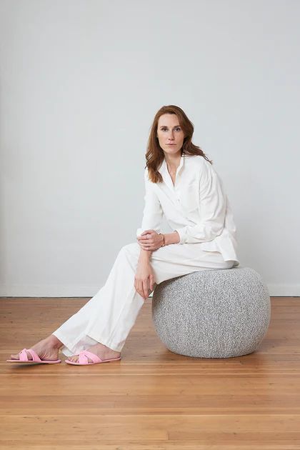 Set - Long Sleeve Shirt and Lounge Pant Cream Cashmere Blend | The Sleep Shirt