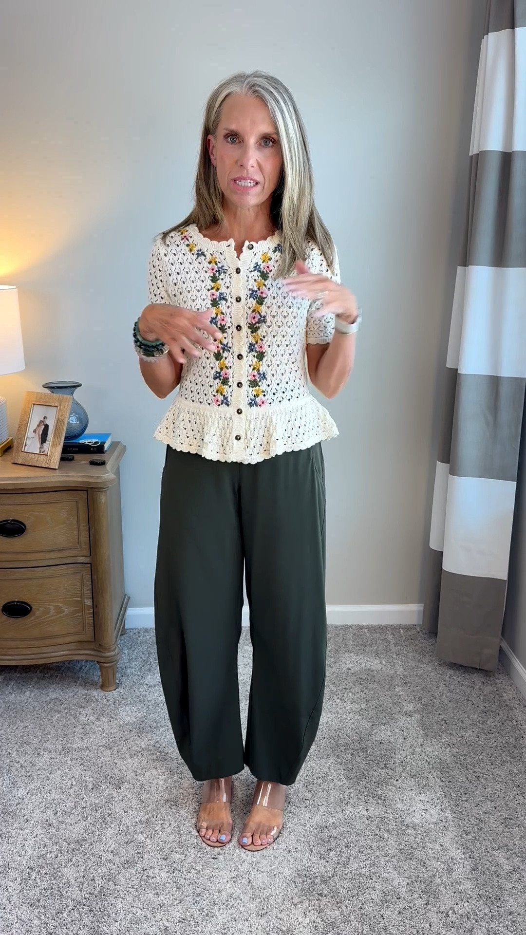 Wearing XS sweater and size 4 pants. 
@Ruti @Boden (US) 
Super cute workwear look, teacher look, lunch with the girls

#LTKootd #LTKOver40 #LTKgrwm