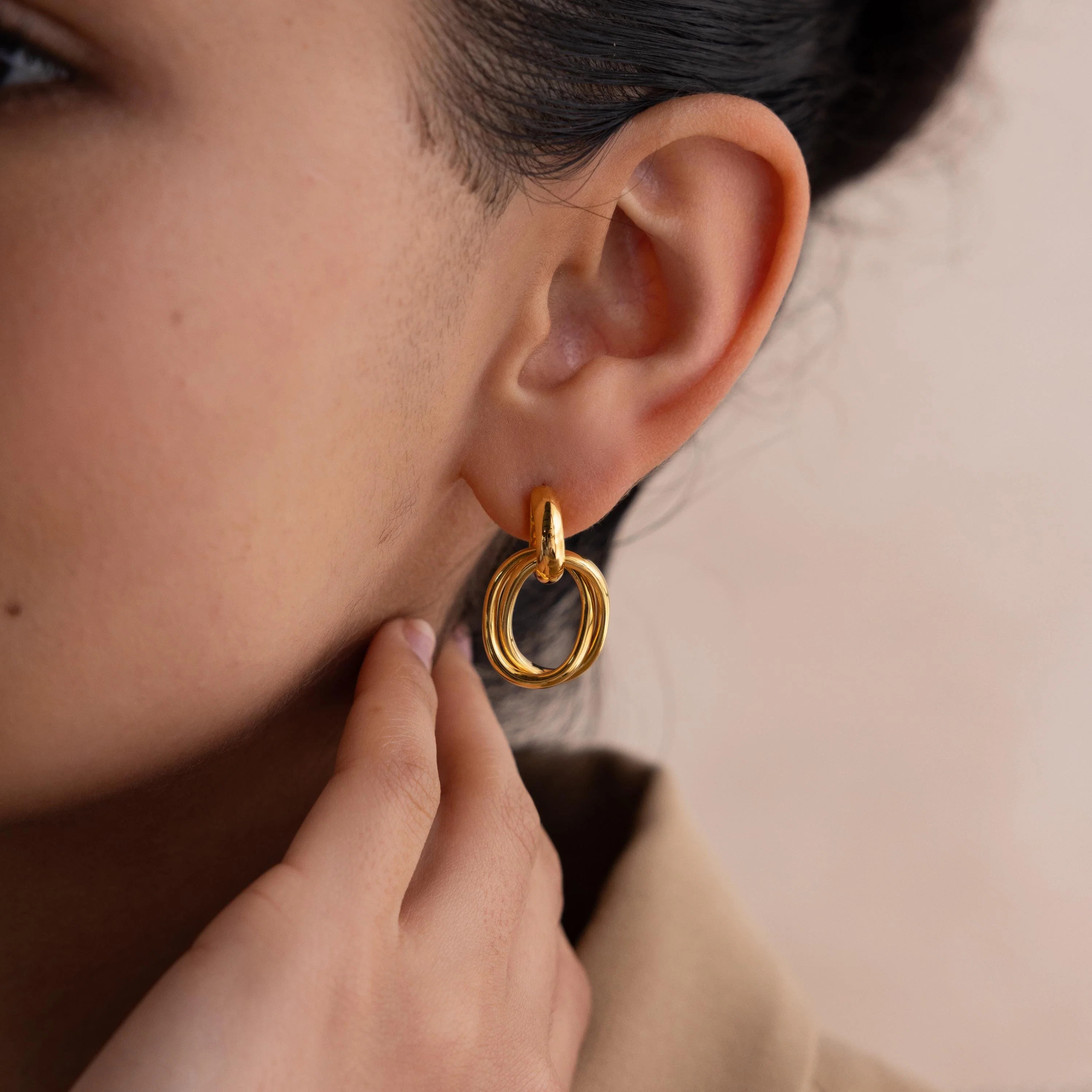 Bold Duo Knot Statement Drop Stud Earrings | Caitlyn Minimalist | Caitlyn Minimalist