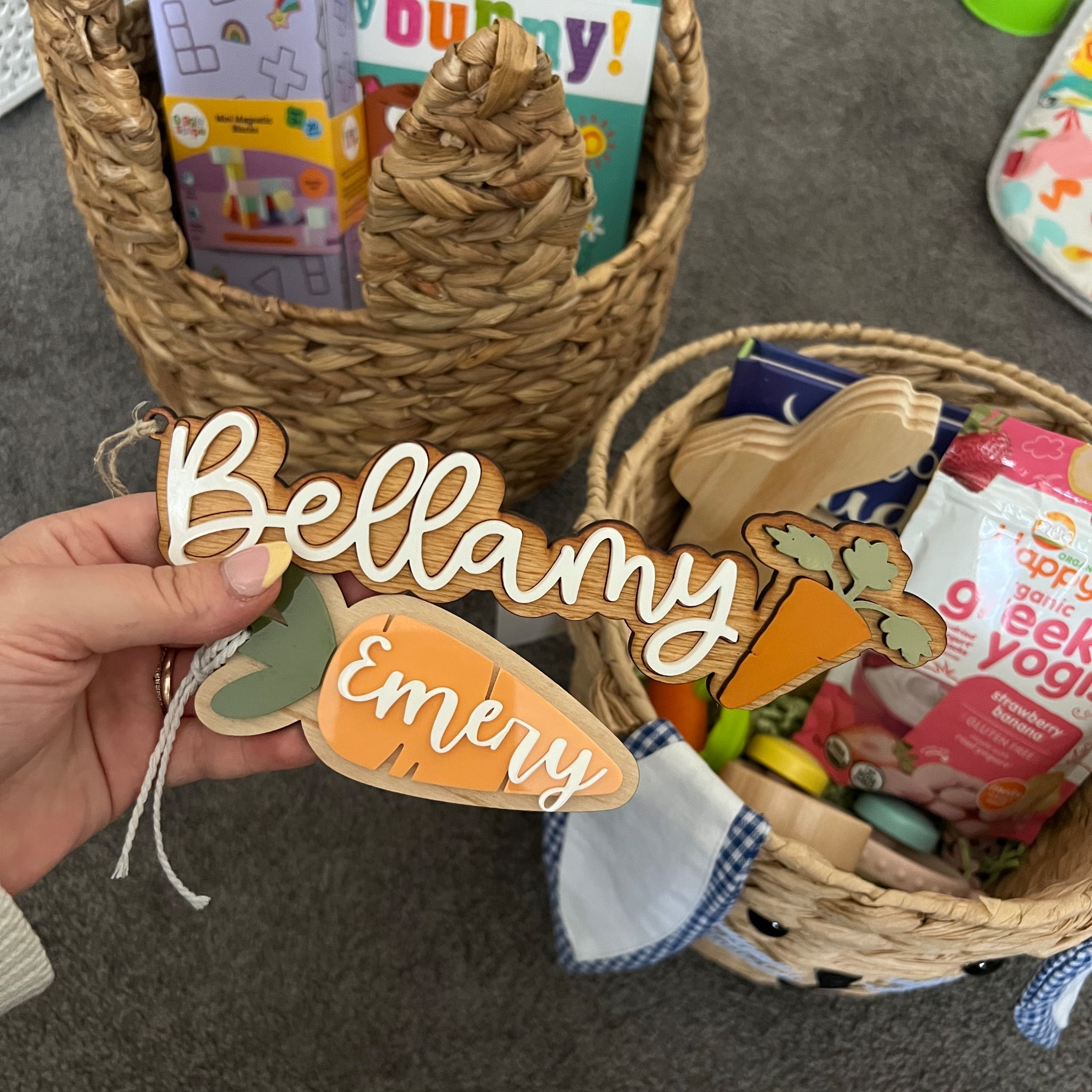 The cutest Easter basket name tags 🥹🐰🥕

#easterbasket #etsyfinds #easterbasketnametags 

#LTKbaby #LTKkids