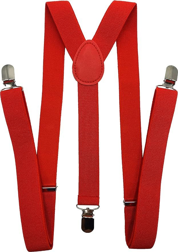 Amazon.com: Consumable Depot Solid Color Suspenders Y-Back | Adjustable and Elastic | (Red) : Clo... | Amazon (US)