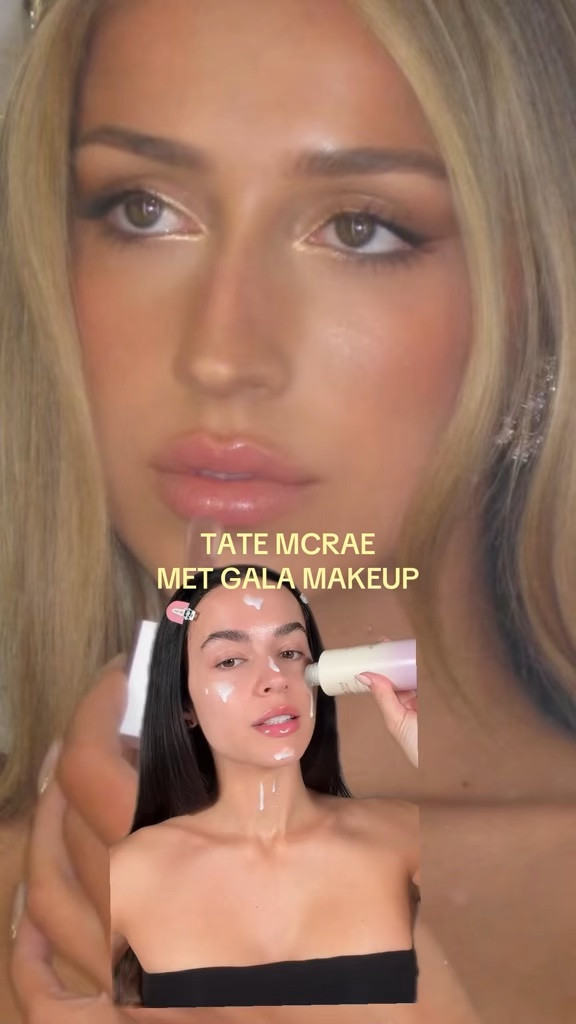 Who's look was your favorite from the met gala? Recreating @tate mcrae makeup from Monday😍