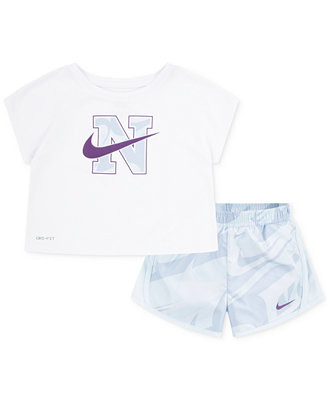 Nike Toddler Girls 2-Pc. Prep In Your Step Tee & Tempo Shorts Set - Macy's | Macy's