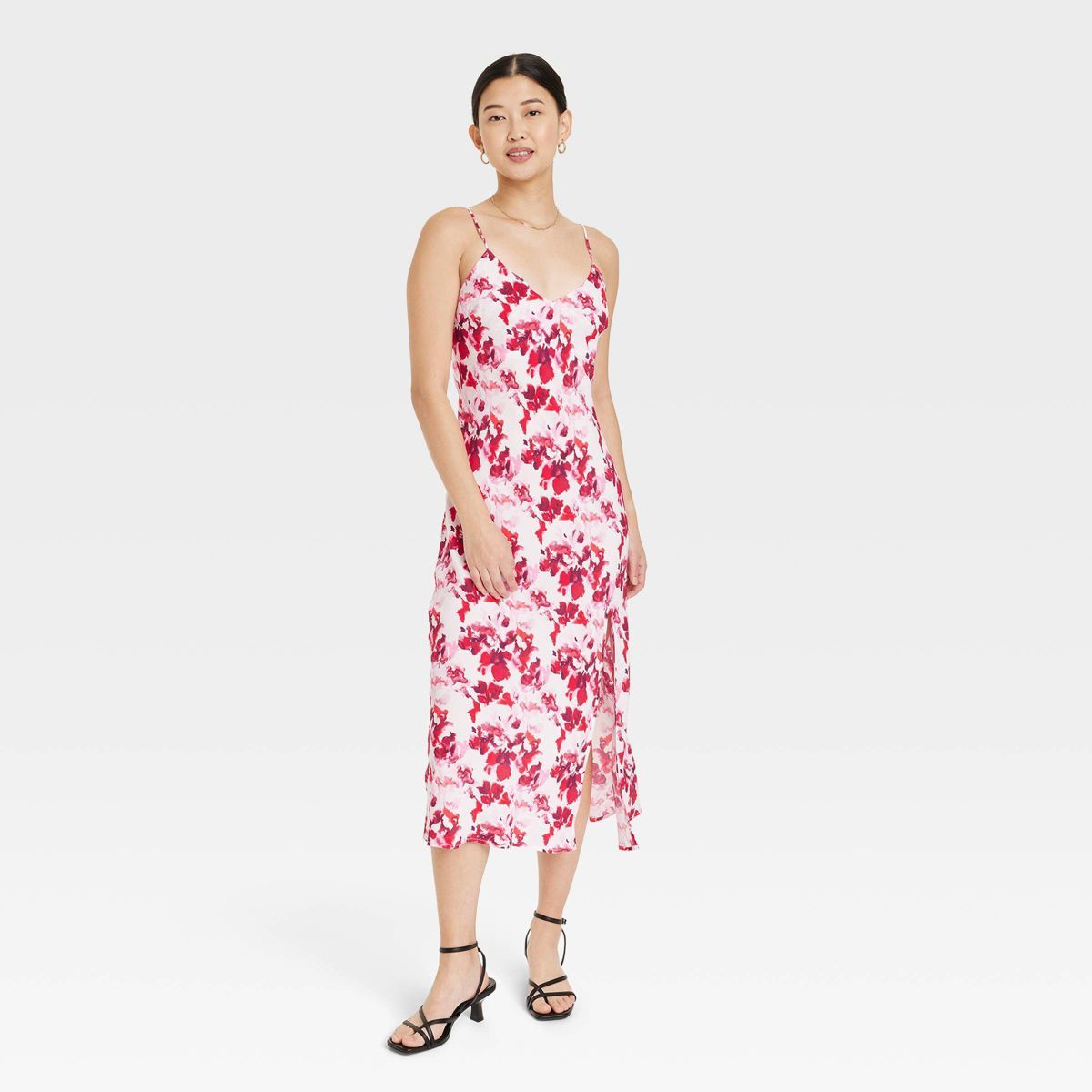 Women's Crepe Midi Slip Dress - A New Day™, Target midi Dress, Target OOTD, Valentine’s Day Dress,  | Target