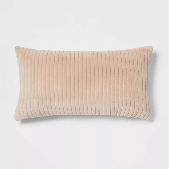 Oversized Quilted Cotton Velvet Throw Pillow - Threshold™ | Target