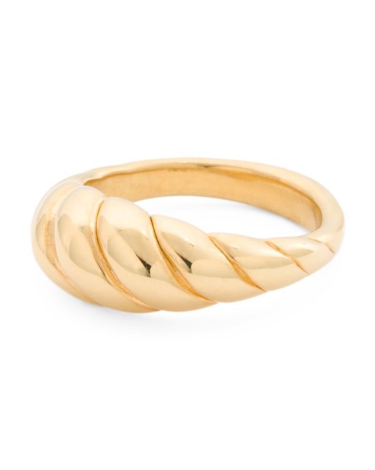 Made In Italy 18kt Gold Plated Puffed Ring | TJ Maxx