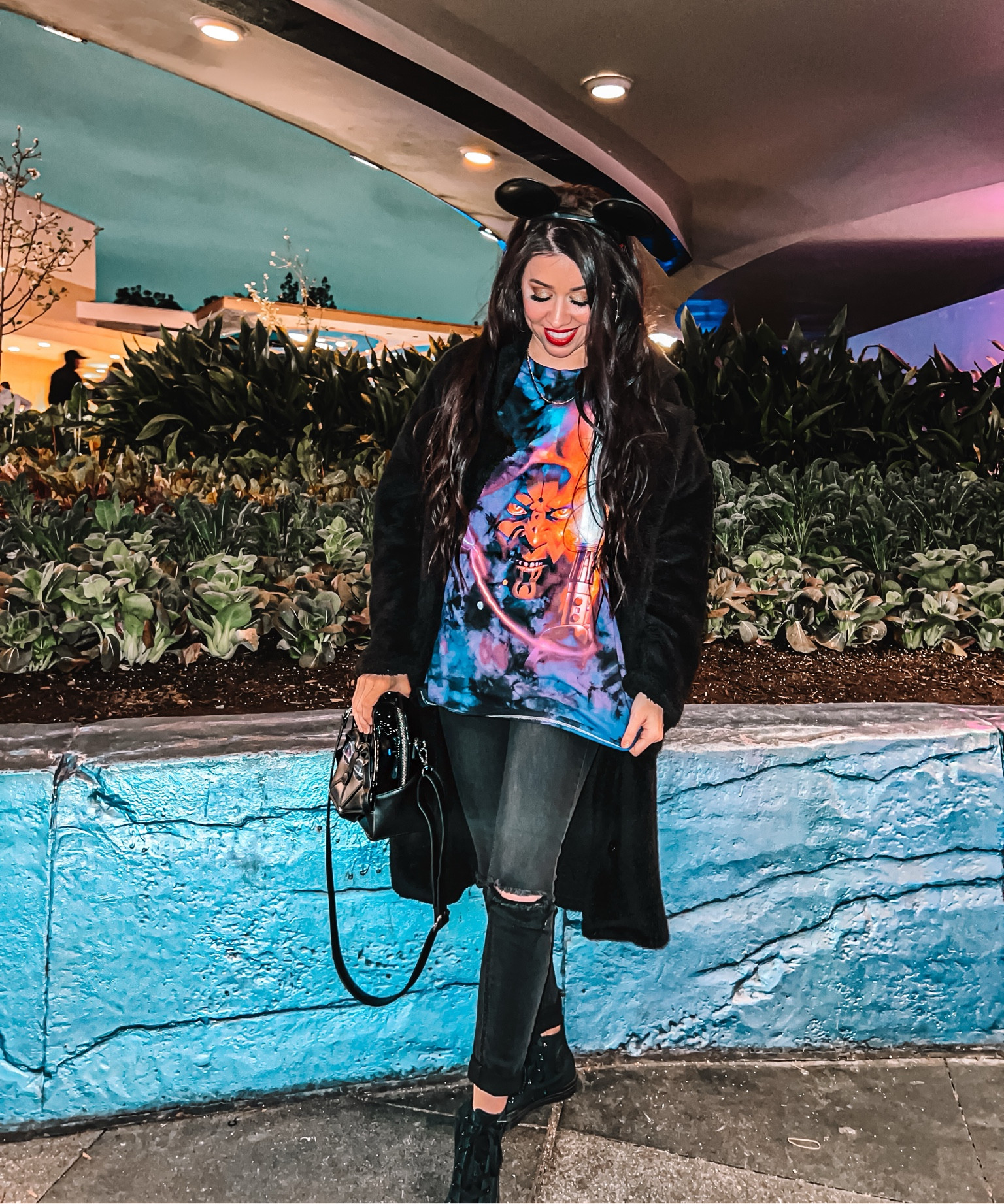 What I wore for our anniversary at the Disneyland parks! It works for both May the 4th & Revenge of the 5th (Sith)! Haha! This is a men’s shirt in a Large for an oversized look. 🖤💫✨ #DisneyOOTD #MayThe4th #StarWars #DisneyOutfit 

#LTKSeasonal #LTKstyletip #LTKfindsunder50