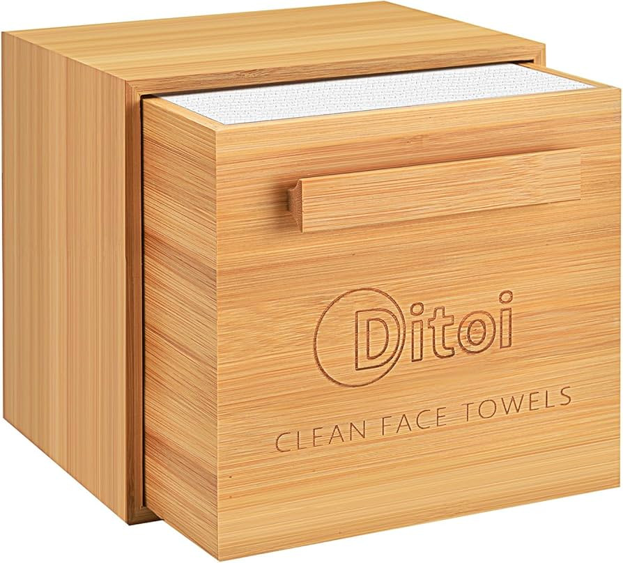 Storage Box with Drawer Disposable Face Towels, Disposable Facial Drying Towel Storage Box, Soft ... | Amazon (US)