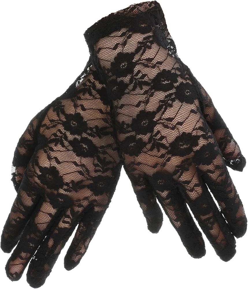 SATINIOR Lace Gloves for Women Tea Party Short Lace Gloves Courtesy Dressy for Cosplay Dinner Par... | Amazon (US)