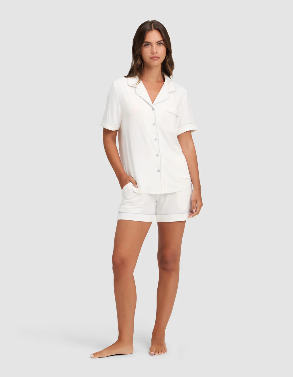 Women's Bamboo Stretch-Knit Short Sleeve Pajama Set | Cozy Earth