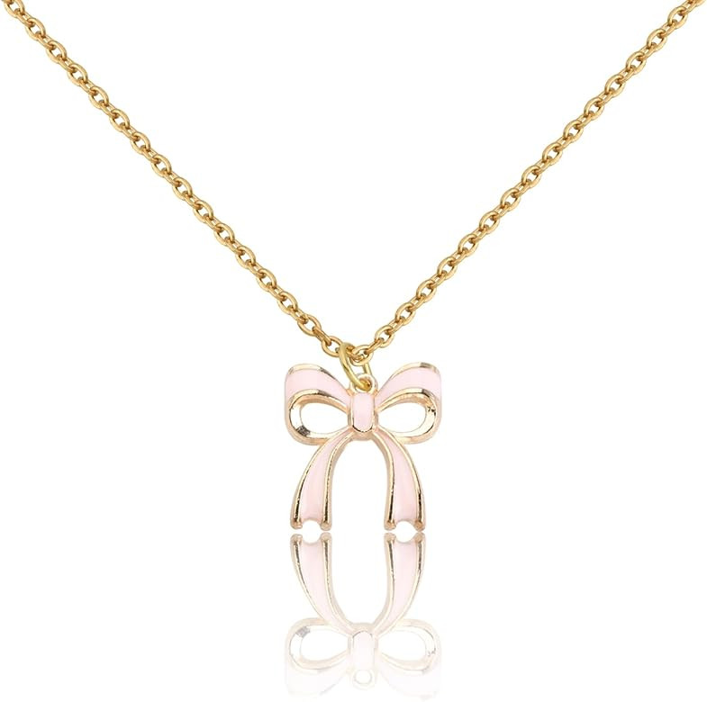 ENSIANTH Pink Bow Jewelry Coquette Gift Coquette Jewelry Bow Pink Pearl Earring Coquette Aestheti... | Amazon (US)