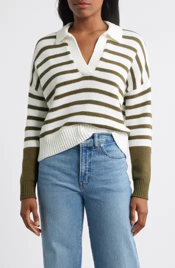 Madewell Dedham Stripe Polo Sweater | Nordstrom | Nordstrom