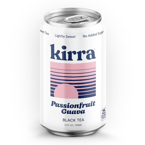Kirra Organic Iced Tea 12 Pack - Passion Fruit Guava Black Tea - Lightly Sweetened with Organic Juice - No Added Sugar or Artificial Sweeteners - Ice Tea Cans - Passion Fruit Tea + Guava Tea Flavor | Amazon (US)