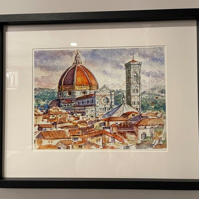 Italy, Tuscany Art Work, Florence Dome Art, Watercolor Print, Original Artwork , Architecture Fin... | Etsy (US)