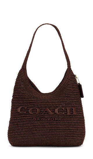 Coach Refined Weave Straw Brooklyn 28 in Brown. | Revolve Clothing (Global)