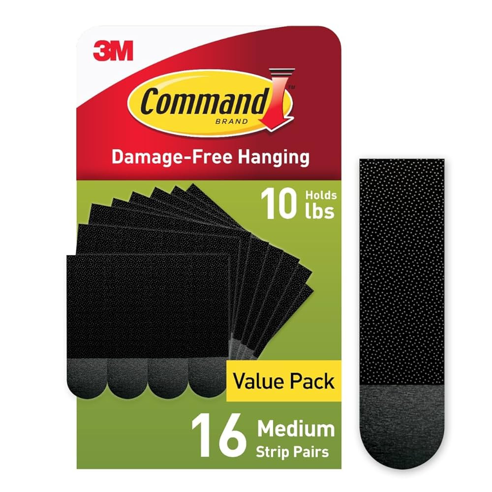 Command 10 lb Medium Picture Hanging Strips 16 Pairs (32 Command Strips), Damage-Free Hanging Pic... | Amazon (US)