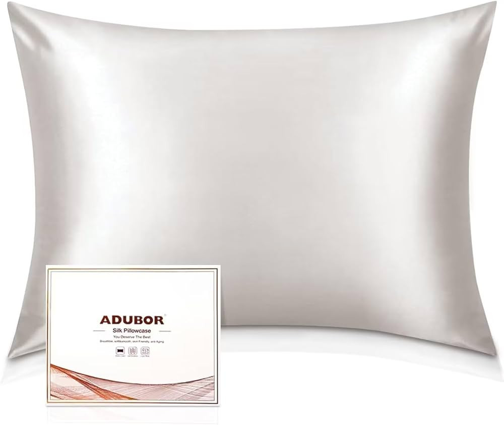 Adubor Silk Pillow Cases - 100% Pure Mulberry Silk, 23 Momme 6A Grade Fibers, 900 Thread Count, S... | Amazon (US)