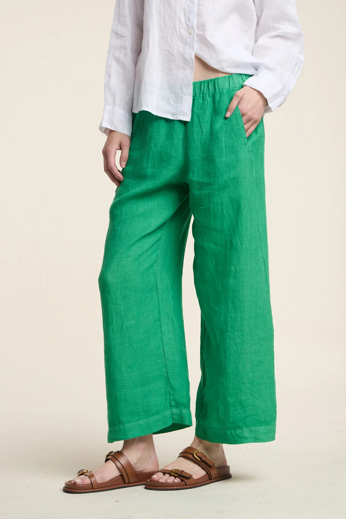 LOLA LINEN WIDE LEG PANT | Velvet by Graham & Spencer
