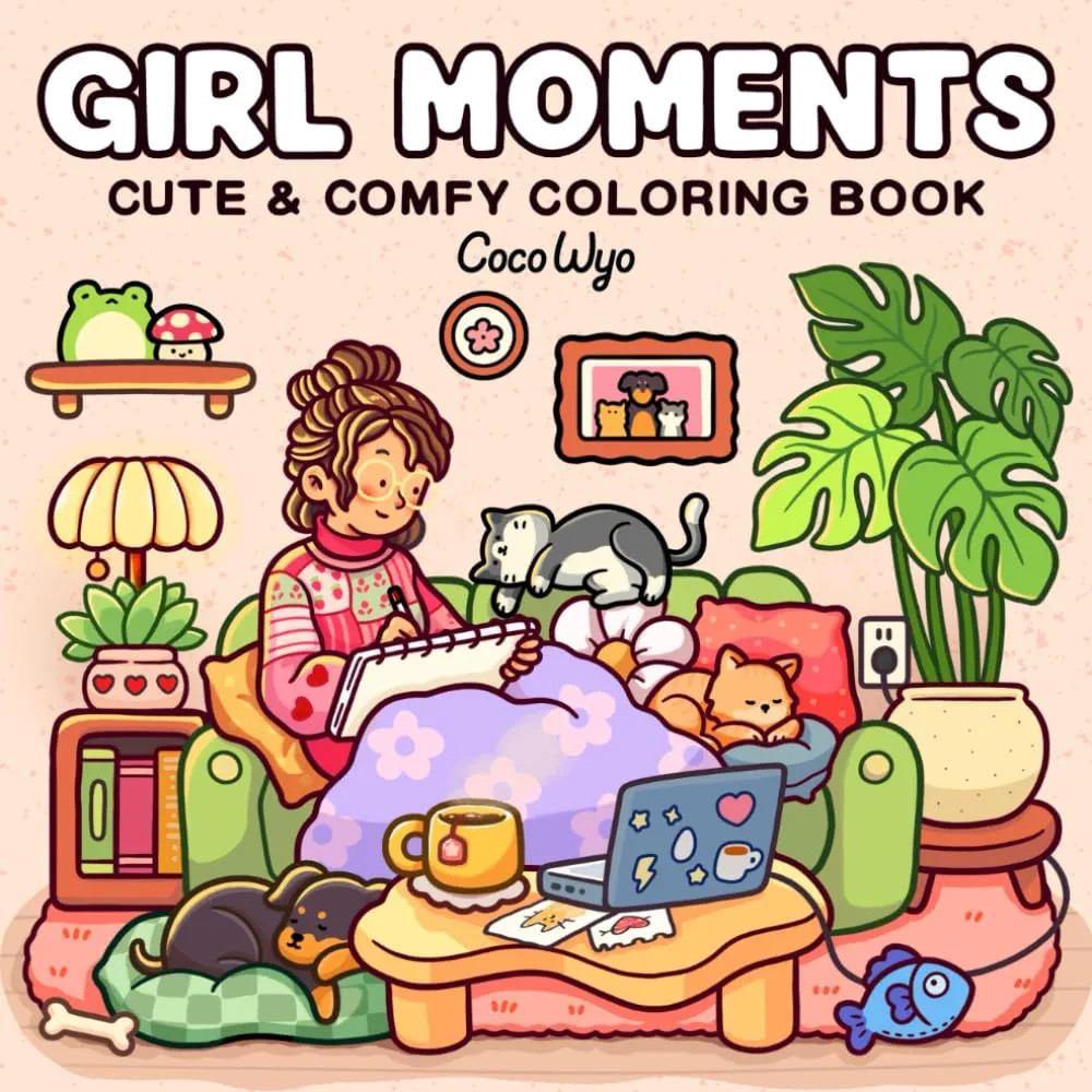 Girl Moments: Coloring Book for Adults and Teens Featuring Cute Cozy Daily Activities for Relaxat... | Amazon (CA)