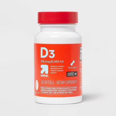 Vitamin D3 5000 IU (125 mcg) Bone Health and Immune Support Softgels - 100ct - up&up™ | Target