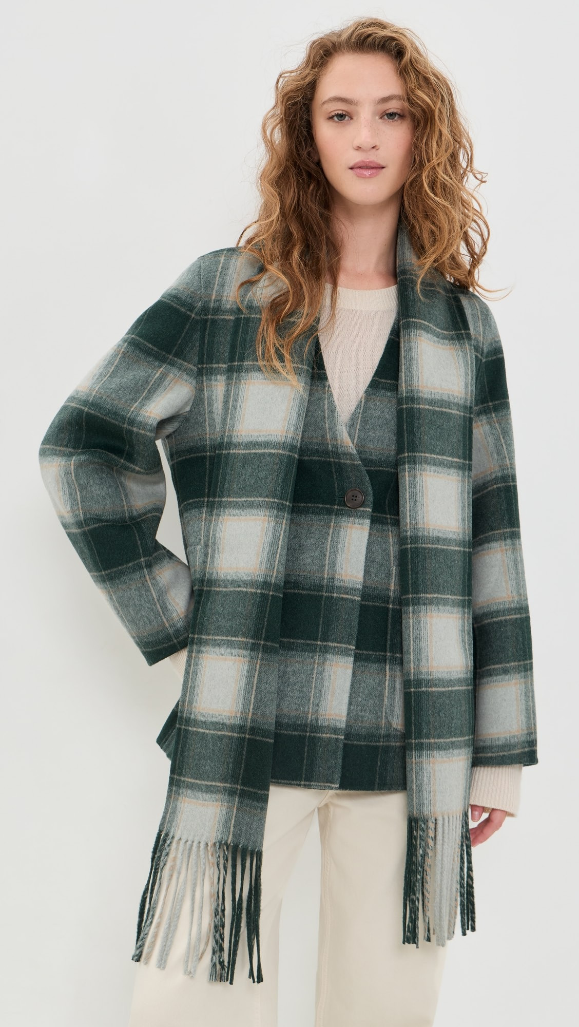 Alderton Check Scarf Coat | Shopbop