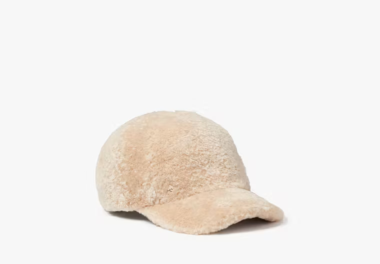 Metal Logo Sherpa Baseball Cap | Kate Spade Outlet