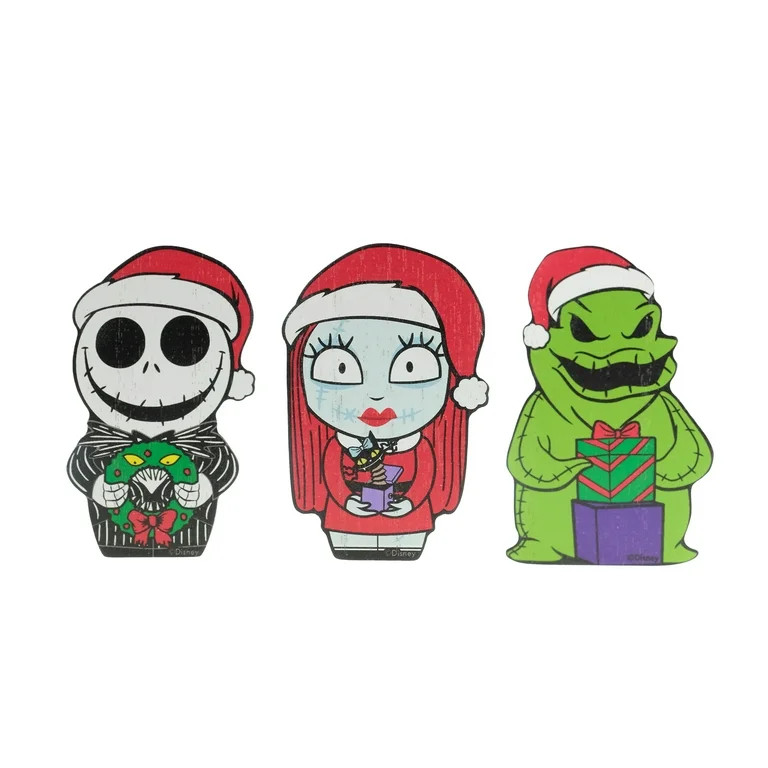 The Nightmare before Christmas 3 Piece, Jack, Sally and Oogie, 3" Tall Muticolor Tabletop Decorat... | Walmart (US)