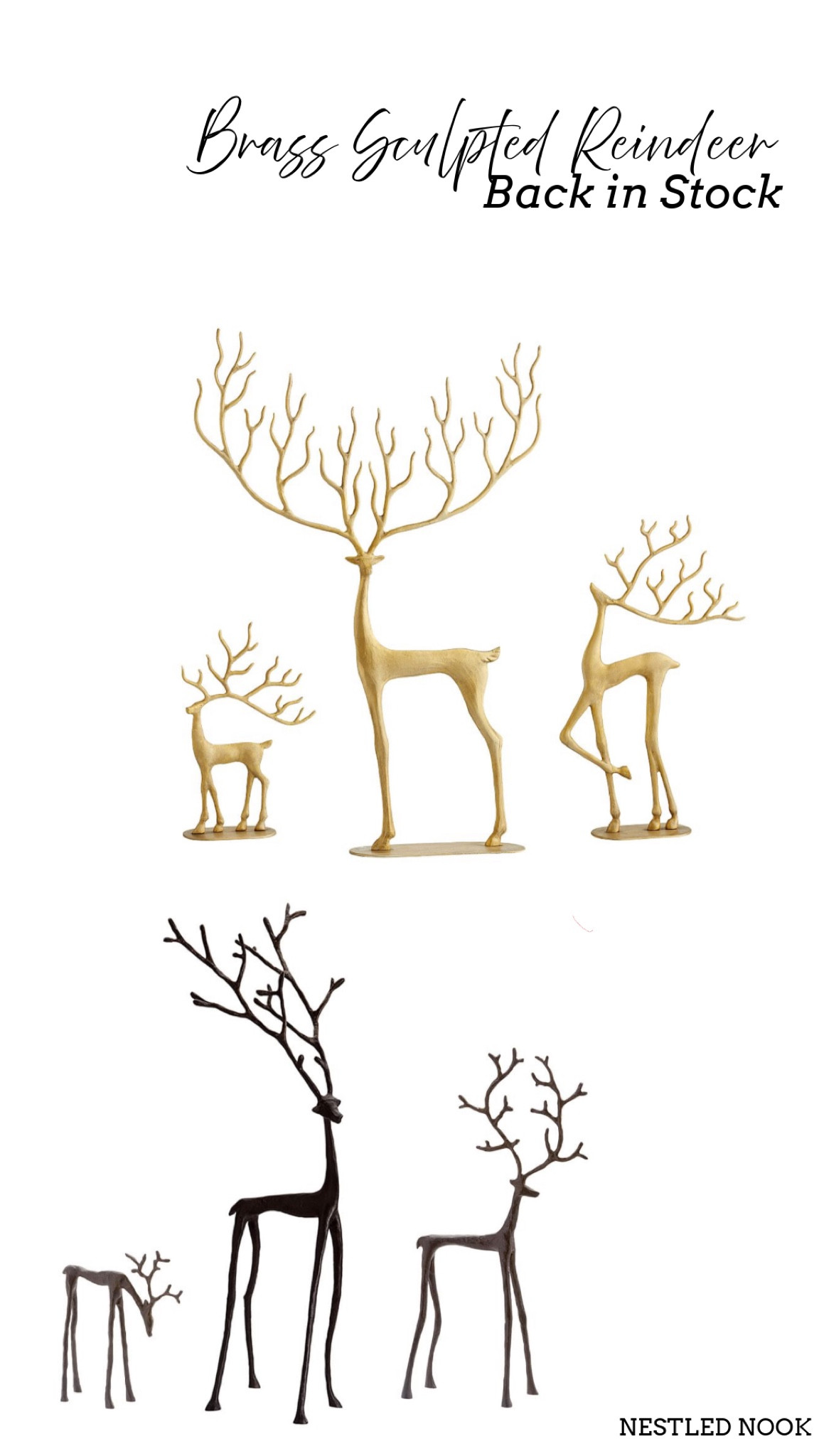 These sculpted reindeers are back in pre-order and they’ll be sold out very quickly! Start your Christmas shopping before everything is out of stock .

#LTKSeasonal #LTKHome #LTKFindsUnder50