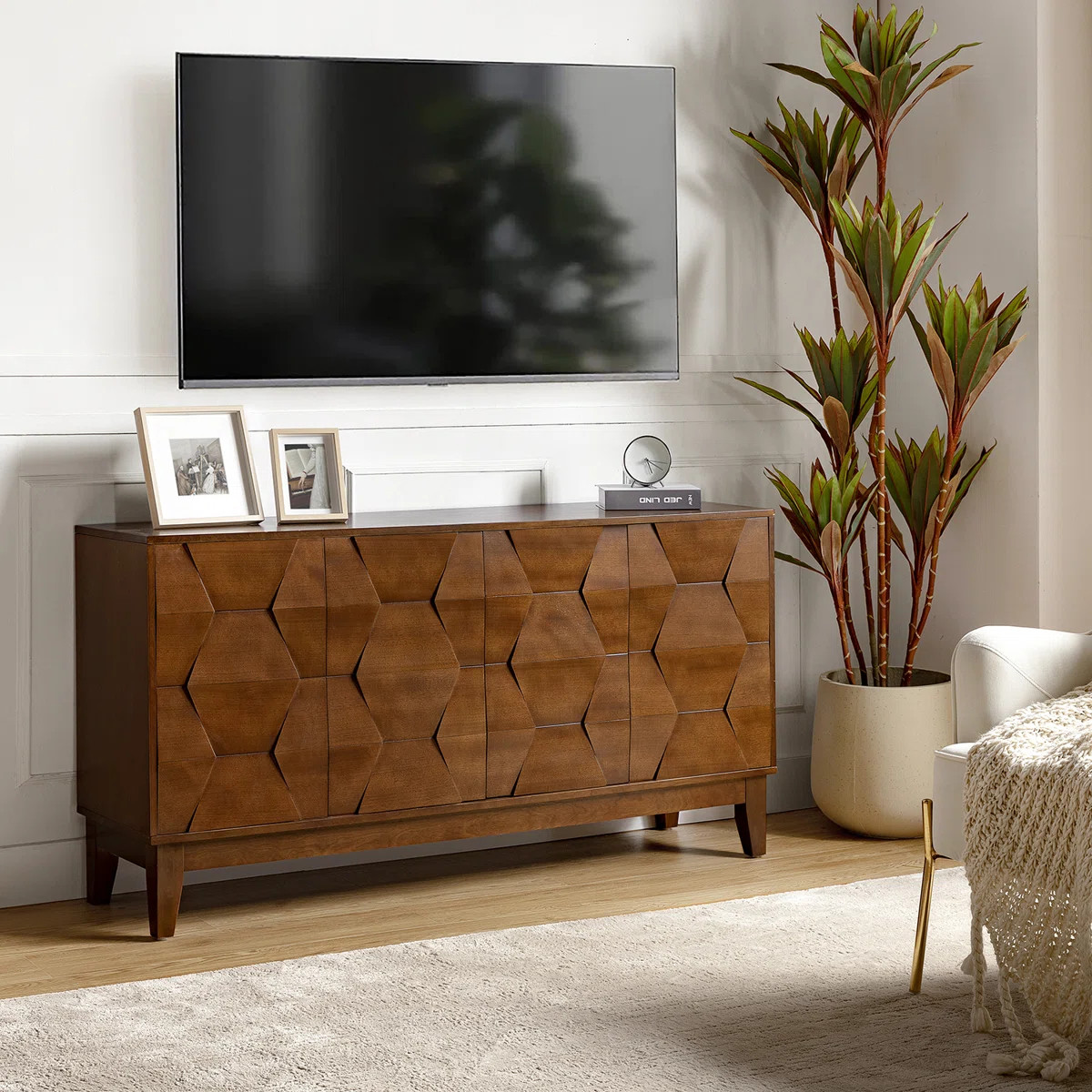 Iasiah Modern 60" W Sideboard with Solid Wood Legs | Wayfair North America