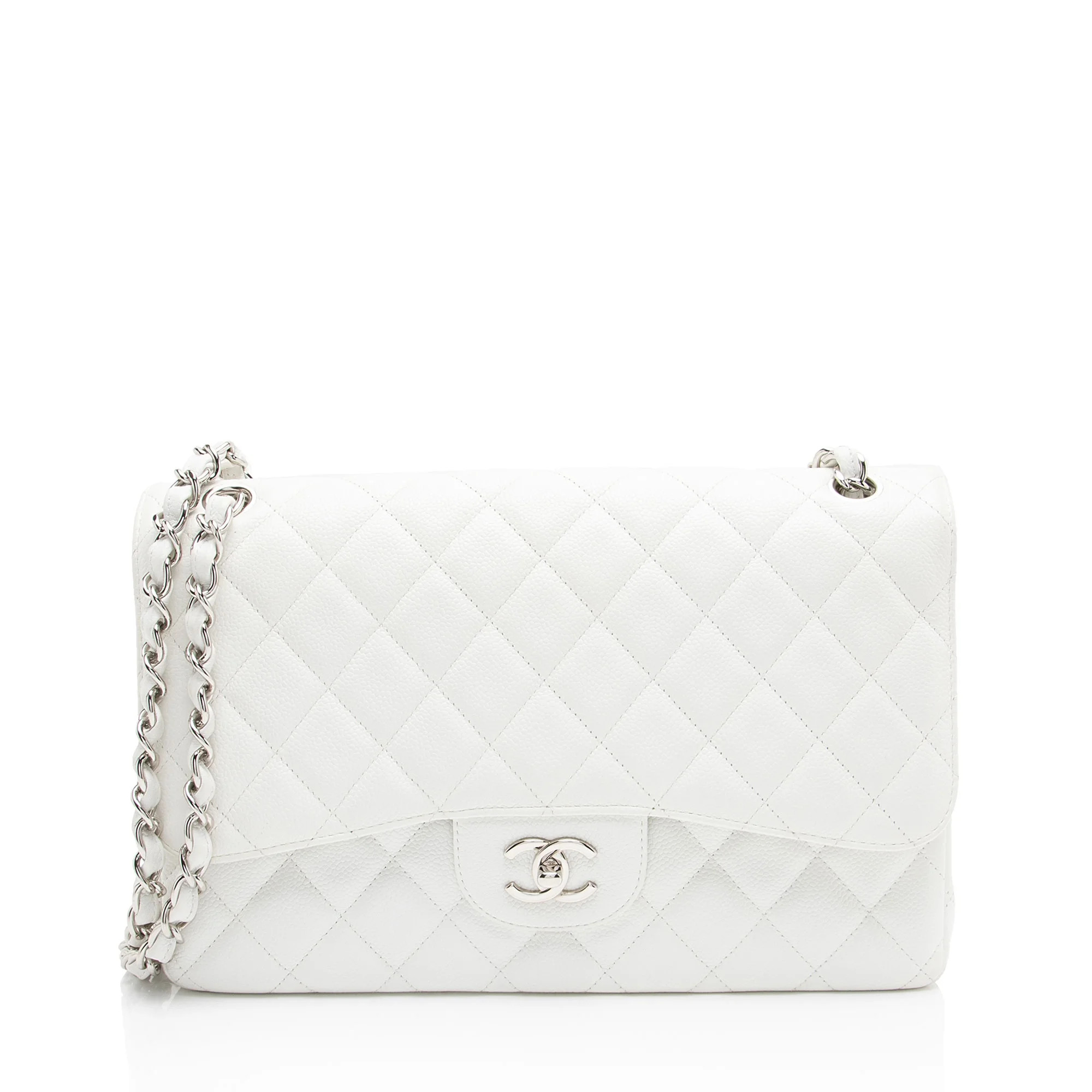 Pre-Owned Chanel Caviar Leather Classic Jumbo Double Flap Bag | Walmart (US)