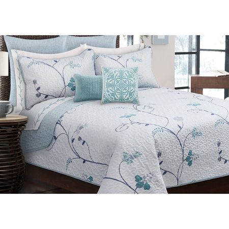 Wayfair Blue/Green/Pink Reversible Quilt Set! Cotton quilt set, floral quilt set, Wayfair bedding, bedding sale

#LTKhome #LTKsalealert #LTKstyletip