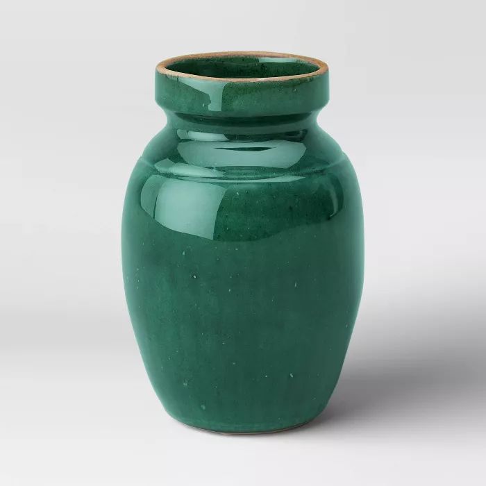 9" x 6" Glazed Ceramic Vase Green - Threshold™ | Target