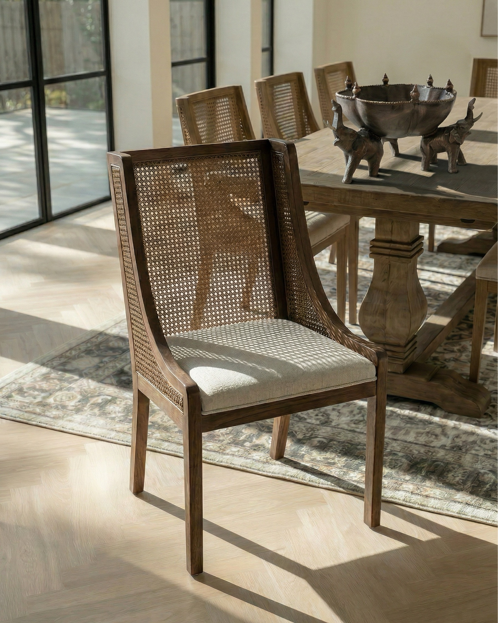 farmhouse dining table
solid wood dining table
rustic dining table
woven dining chairs / rattan dining chairs
cane back dining chairs
vintage area rug / distressed rug
traditional brass chandelier / candle chandelier
wood sideboard cabinet
buffet cabinet dining room
fluted cabinet / ribbed cabinet
bar cabinet home
wine storage cabinet
decorative bowl centerpiece
sculptural bowl decor
ceramic vase neutral
wall sconces brass
linen lampshade sconces
neutral abstract wall art
framed canvas art set
olive tree indoor 
indoor tree planter
neutral pottery decor
White ceramic table lamp set of 2
Brass tray

#LTKHome #LTKSaleAlert