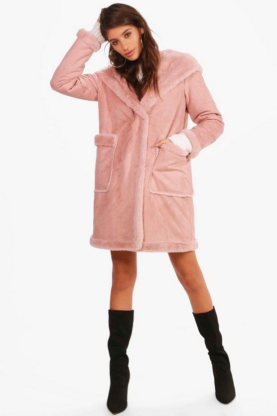 Sofie Bonded Faux Fur Hooded Coat | Boohoo.com (UK & IE)