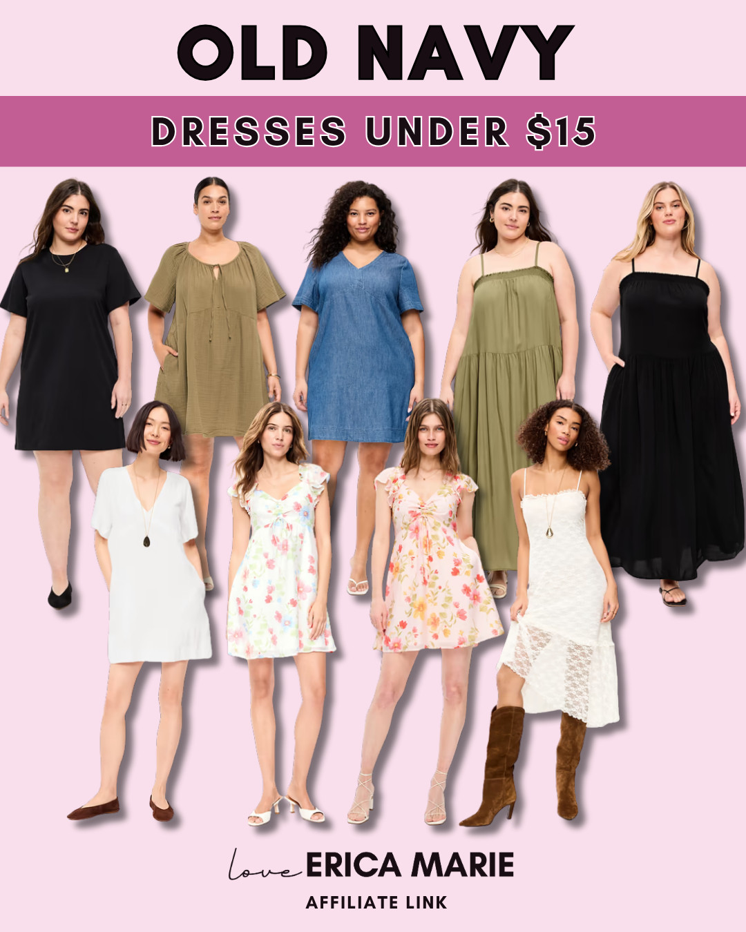 Shop women's dresses for $15 or less and save on stylish, budget-friendly finds. These affordable dresses are perfect for vacations, beach trips, summer outings, and everyday wear. Refresh your wardrobe without overspending while these deals last. 

 #LTKootd #LTKmomlife #LTKSaleAlert