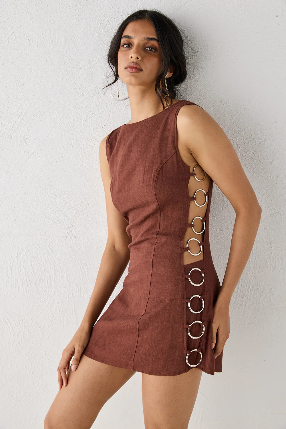 Discoteca Mini Dress Chestnut | VRG Grl