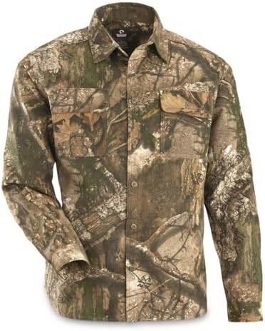 Guide Gear Camo Shirts for Men, Button Up Shirts Long Sleeve Camouflage for Hunting | Amazon (US)